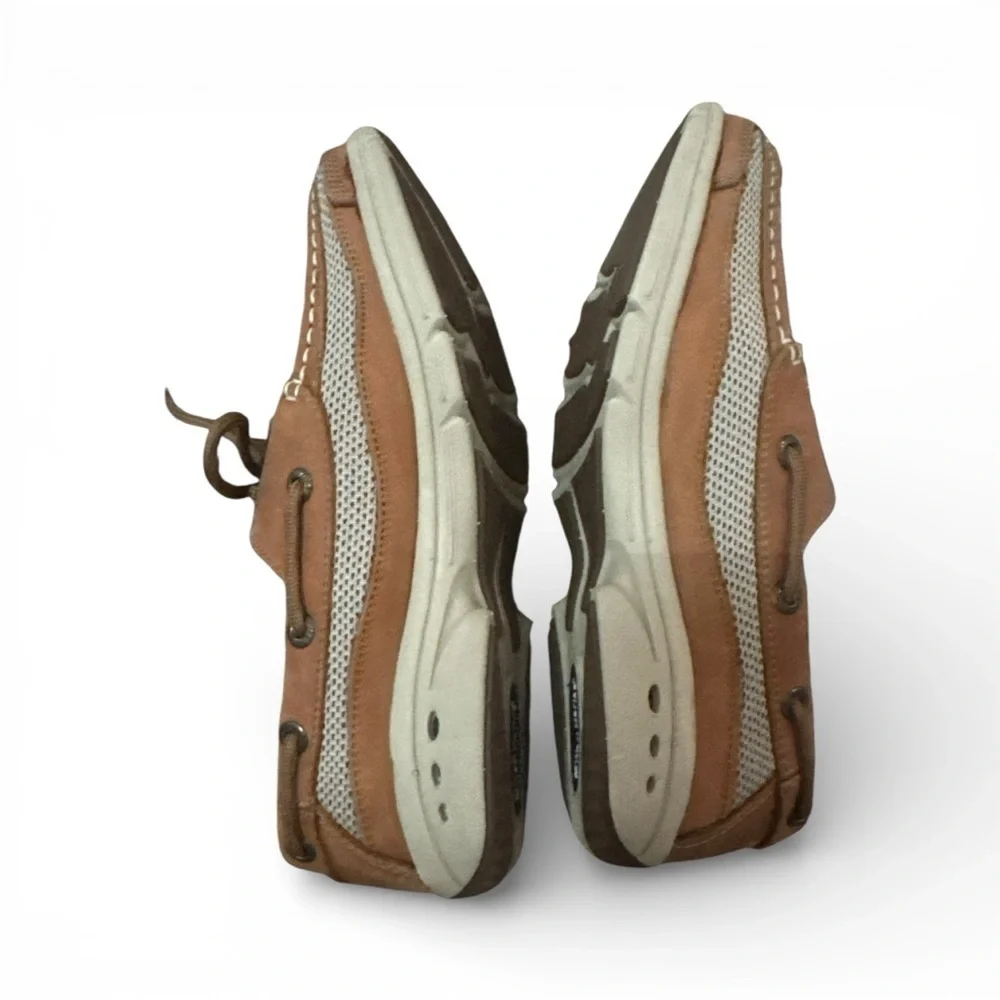West Marine Brown Leather Boat Shoes Boating Coastal Slip On Shoe Yacht Club NWT - Picture 5 of 5